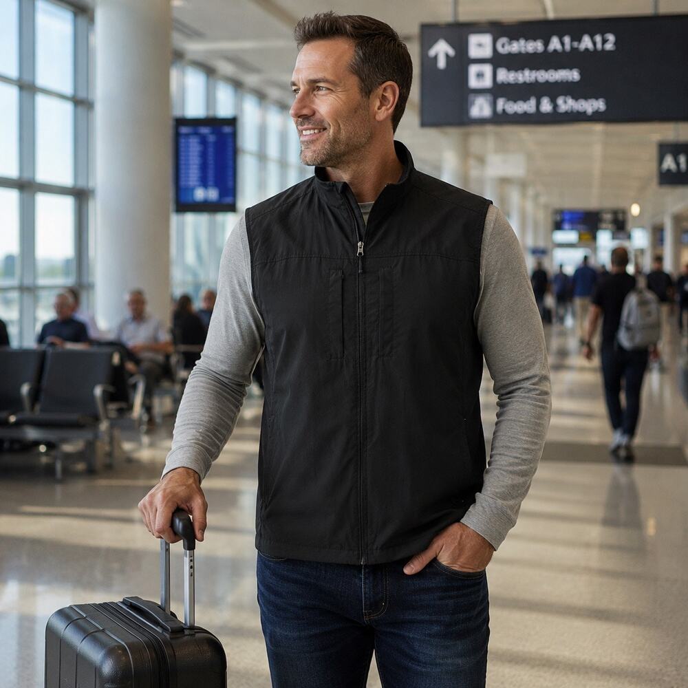 SCOTTeVEST Men’s RFID Travel Vest Black SzXXL Functional Tech Wear